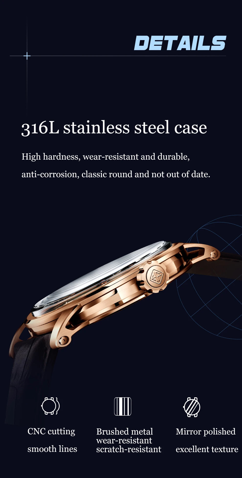 Haofa Manual Tourbillon Mechanical Watches For Men Waterproof Skeleton Luxury Sapphire Flying Tourbillon Movement Men Watch 1940