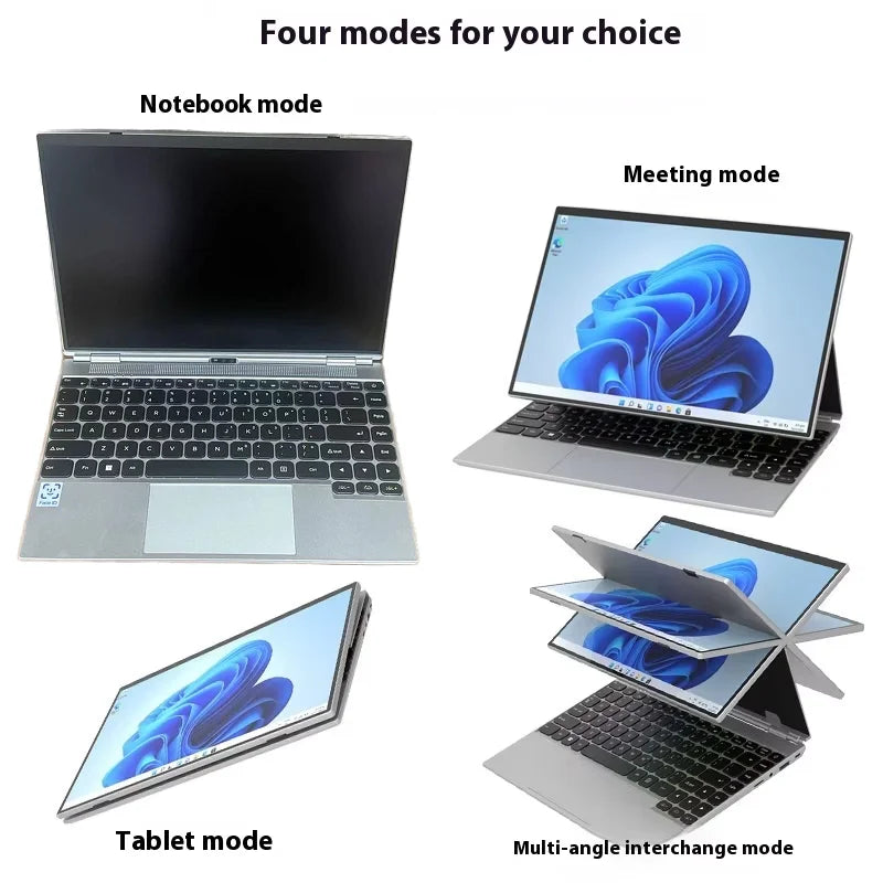 14-Inch Touchscreen 2-in-1 Slim Laptop PC Tablet  Intel N95 512G 256G 1TB for Cross-Border Business Office New US Plug Can OEM