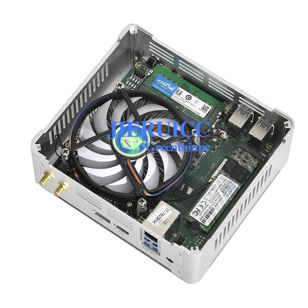 New Intel Desktop PC Gaming I5-7300HQ Mini LCD Display Windows 10 2*DDR4 M.2 NVMe Video Editing HTPC Digital Signage 3-Year