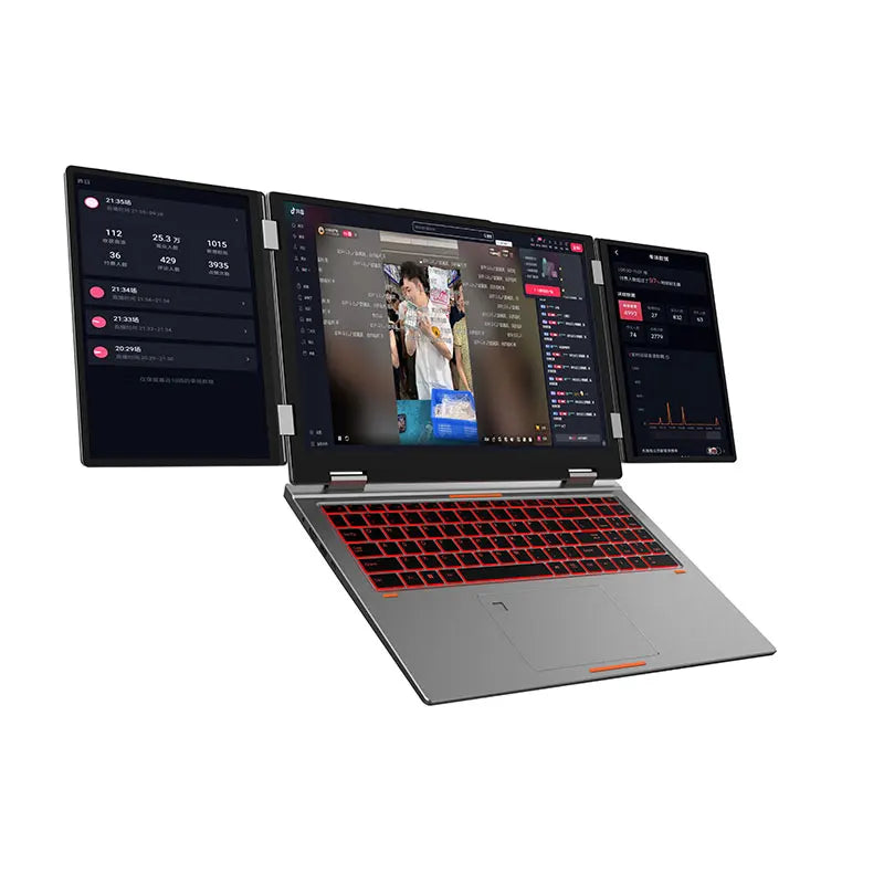 Factory Wholesale Gaming Laptop Intel I5 12Th Gen Portable 16 Inch Dual 10.5 Inch Three Screen Business Laptop Bt 5.2 Win11 Pro