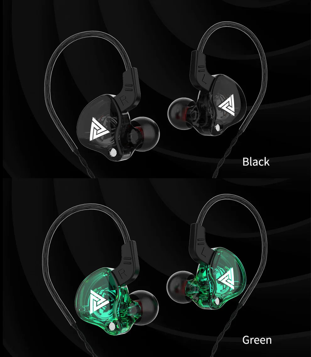 QKZ AK6 SK7 Copper Driver HiFi Wired Earphone with MIC Sport Running Headphones Bass Stereo Headset Music Earbuds fone de ouvido