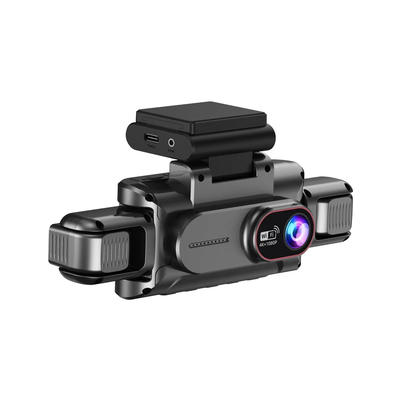 3 Inch Screen WIFI 4 Channel Dashcam Driving Assistance 24 Hour Parking Mode 360 Degree 4 Lens Night Vision Car DVR Camera