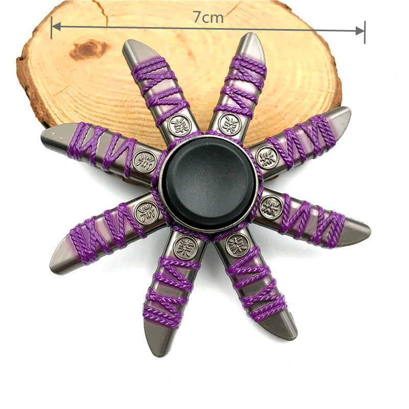 Colorful Metal Fidget Hand Spinner Finger Focus Toy Adult Rainbow Zinc Alloy Ninja Shuriken Sharingan Toys for Adult Bearing Toy