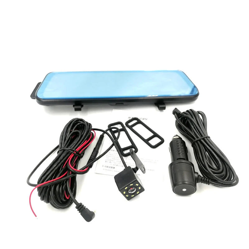 10 Inch Touch Screen Stream Media Car DVR Dash Cam Dual Lens Rear View Mirror Auto Dashcam Video Recorder Car HD Dash Camera