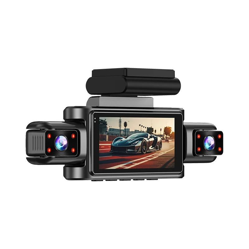 3 Inch Screen WIFI 4 Channel Dashcam Driving Assistance 24 Hour Parking Mode 360 Degree 4 Lens Night Vision Car DVR Camera