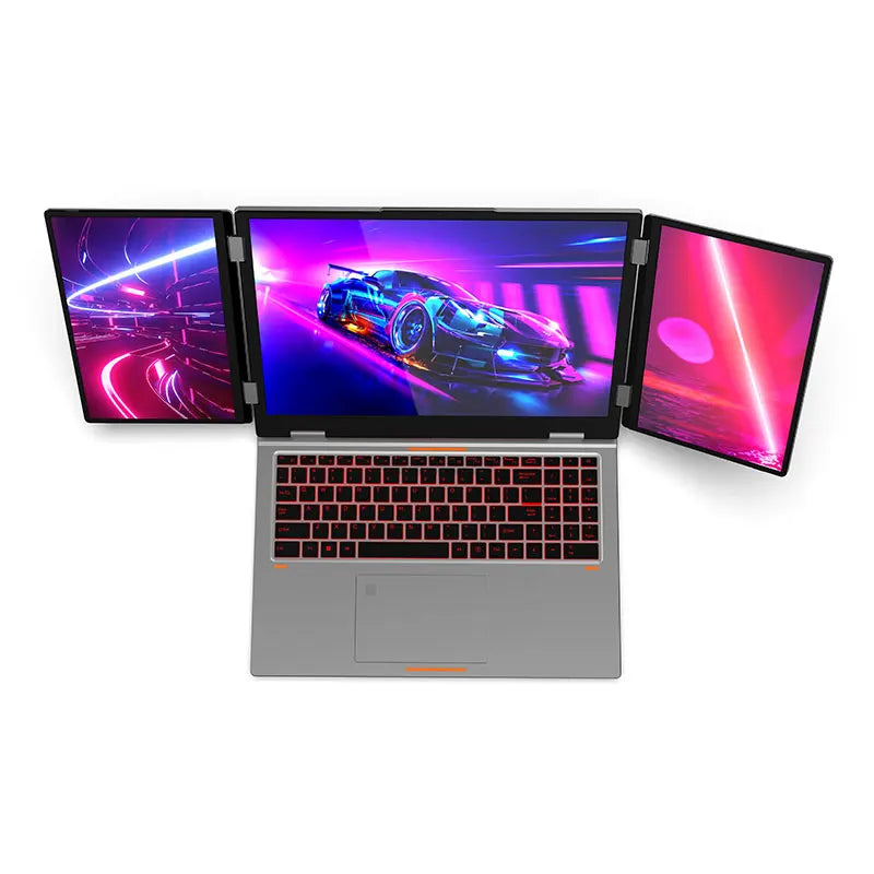 Factory Wholesale Gaming Laptop Intel I5 12Th Gen Portable 16 Inch Dual 10.5 Inch Three Screen Business Laptop Bt 5.2 Win11 Pro