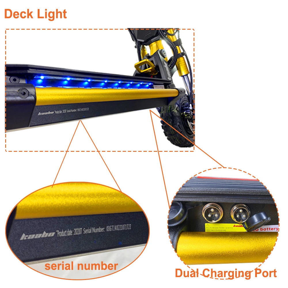 Original Kaabo Wolf Warrior GT PRO+ 11inch 60V 35AH 21700 Battery Top speed 80km/h Electric Scooter Monster Scooter SUV scooter