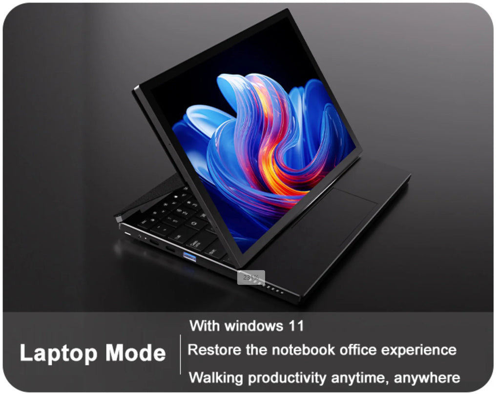 Mini Portable Yoga 11 Inch Windows Tablet 2-in-1 Notebook Intel I5 12th Gen WIFI 6 BT5.2 Portable Office English Keyboard Laptop