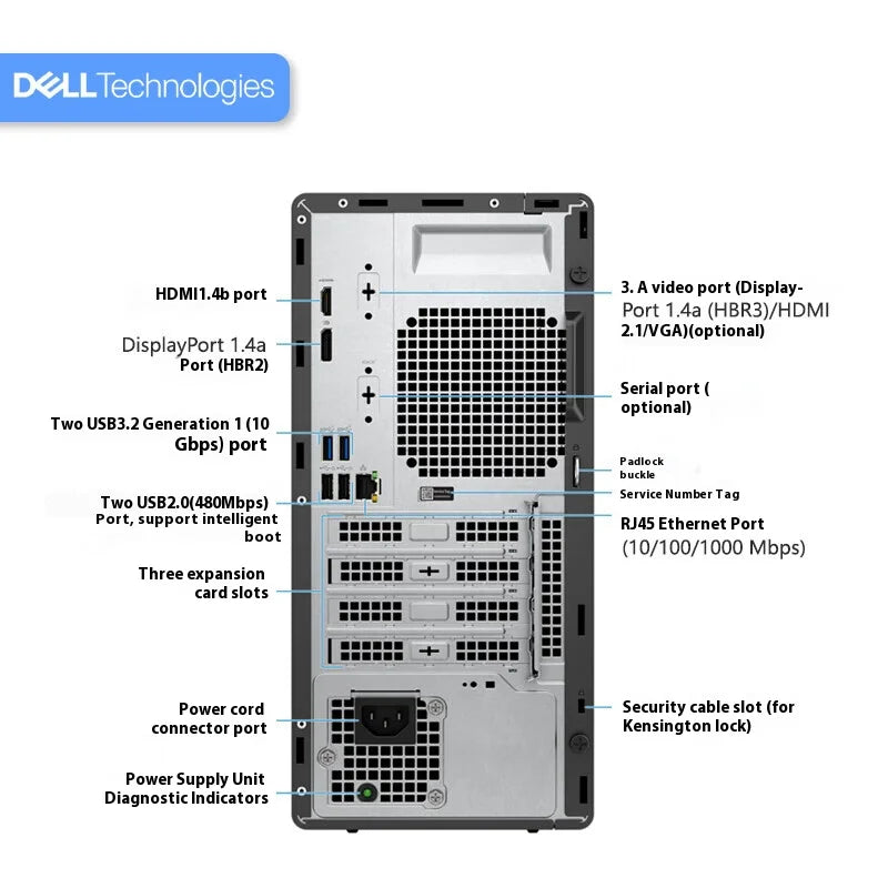 DE-LL OptiPlex 7010MT Commercial Desktop i5-12500 | 8GB RAM 512GB Solid State | Optimal for Efficient Office Enterprises