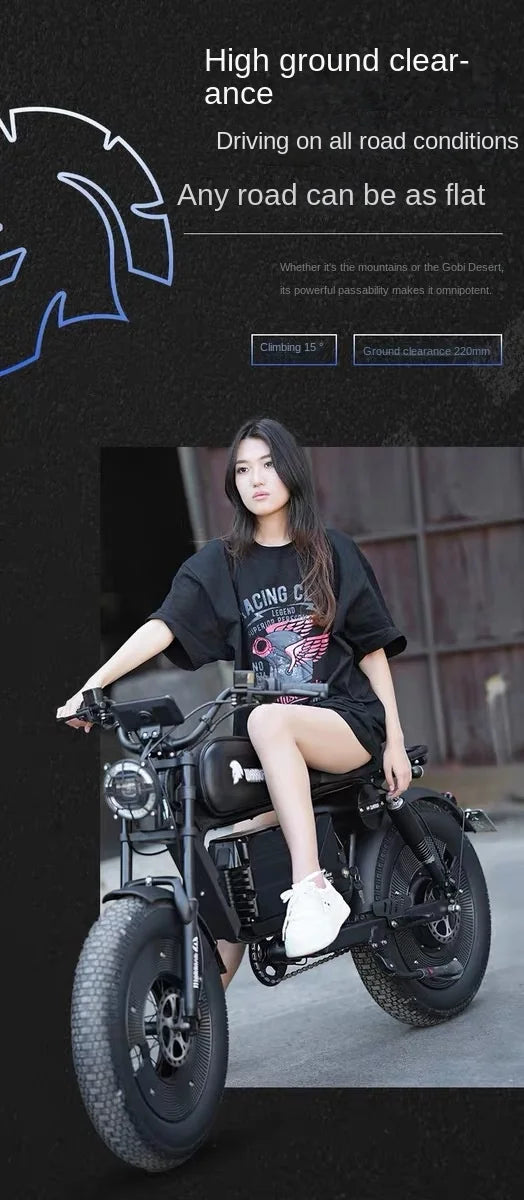 2025 Fatebike Ebike Reservation Remote Power off City Electric Bicycle Wide Fat Tire Electric Bike Outdoor Commuting E Bike