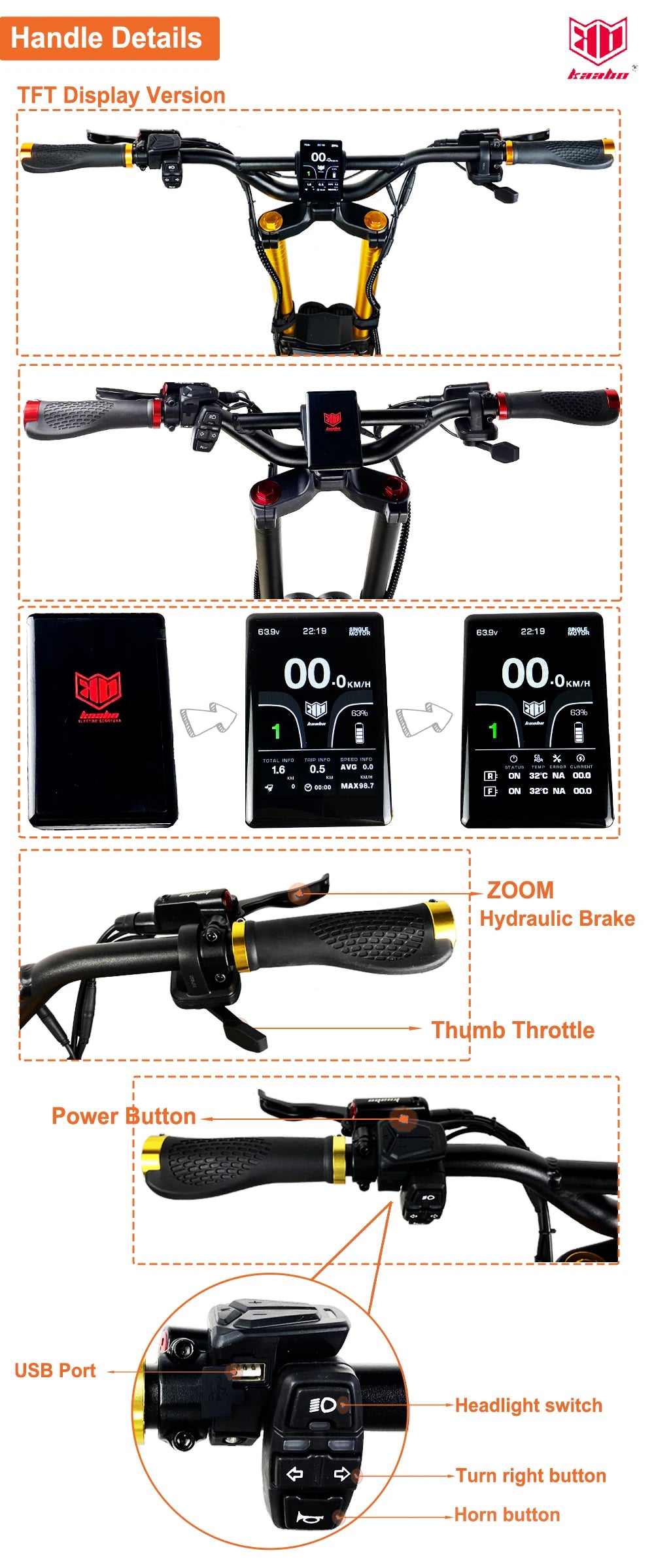 Original Kaabo Wolf Warrior GT PRO+ 11inch 60V 35AH 21700 Battery Top speed 80km/h Electric Scooter Monster Scooter SUV scooter