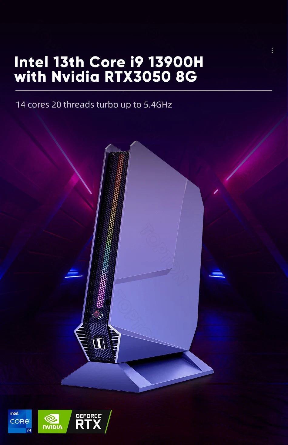 Gaming Pc I9 12900H RTX4060 64GB DDR4 2TB NVME SSD Mini Pc Gamer Pc Game Minipc Mini Desktop Computer
