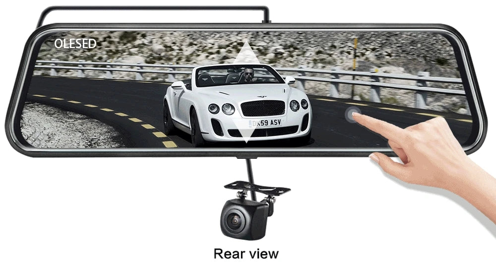 10 Inch Touch Screen Stream Media Car DVR Dash Cam Dual Lens Rear View Mirror Auto Dashcam Video Recorder Car HD Dash Camera