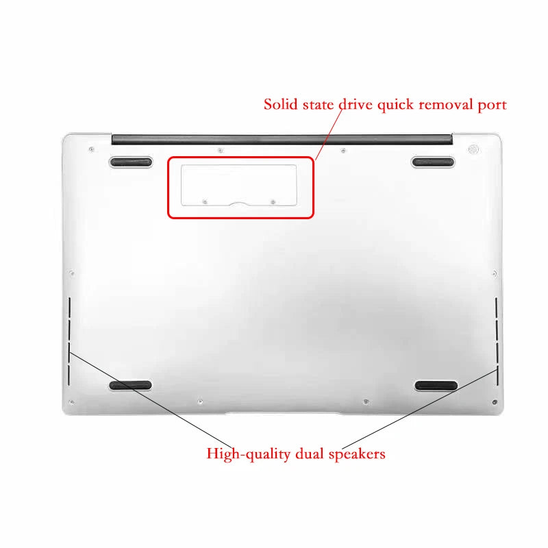 15.6-Inch Ultra-Thin Laptop Intel N5095 Quad-Core 2.1GHz 1TB SSD Windows 11 Education Fingerprint Recognition Built-in for