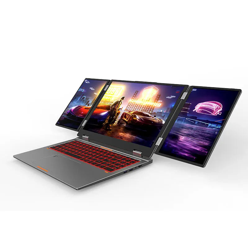 Factory Wholesale Gaming Laptop Intel I5 12Th Gen Portable 16 Inch Dual 10.5 Inch Three Screen Business Laptop Bt 5.2 Win11 Pro
