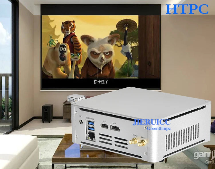 New Intel Desktop PC Gaming I5-7300HQ Mini LCD Display Windows 10 2*DDR4 M.2 NVMe Video Editing HTPC Digital Signage 3-Year