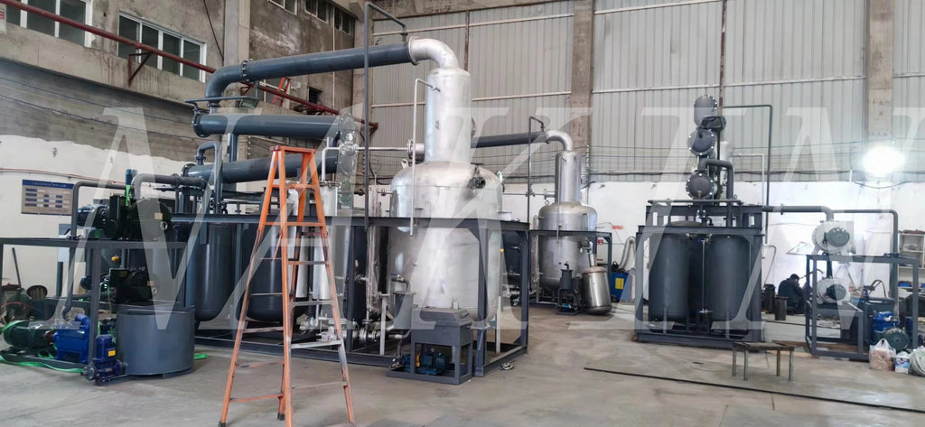 Clean Yellow Base Oil Make New Lube Engine Oil Waste Black Car Oil Recycling Machine