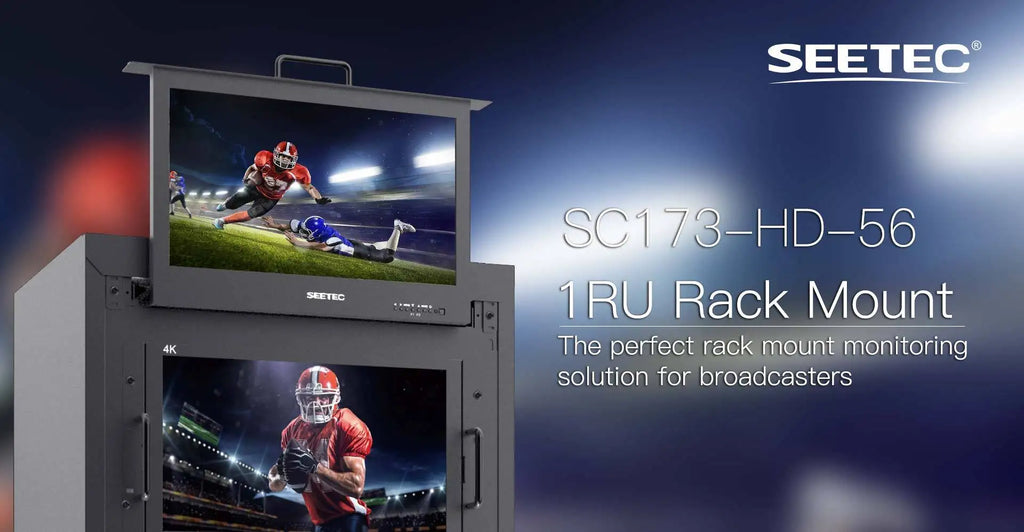 SEETEC SC173-9HD-56 17.3 Inch 1RU Pull Out Rack Mount Monitor Full HD1920x1080 for Broadcast Director Monitor