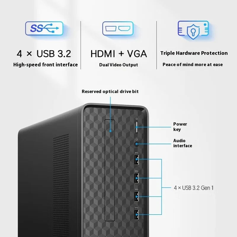 Wholesale HPs Star Box  Desktop Computer PC with  I3-13100 Processor  8GBRAM 512GSSD Customizable Office Desktop