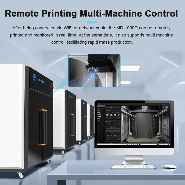 Mingda MD-1000D Enclosed 1000mm*1000mm*10000mm Fdm Plastic Prototype Printers Large Format Industrial Car Bumper 3d Printer