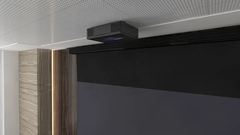 New Generation Laser TV Self-Rising Screen ALR Electric Motorised Tab Tensioned Projection Screen for UST Laser Projector 4k HD