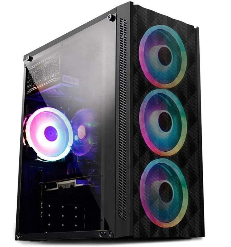 Full Built 24 Inch Monitor Gaming Pc Quite Core I9 Processor Desktop Cheap 16GB Ram SSD HDD GTX 1660 6GB Full Set Gamer Computer