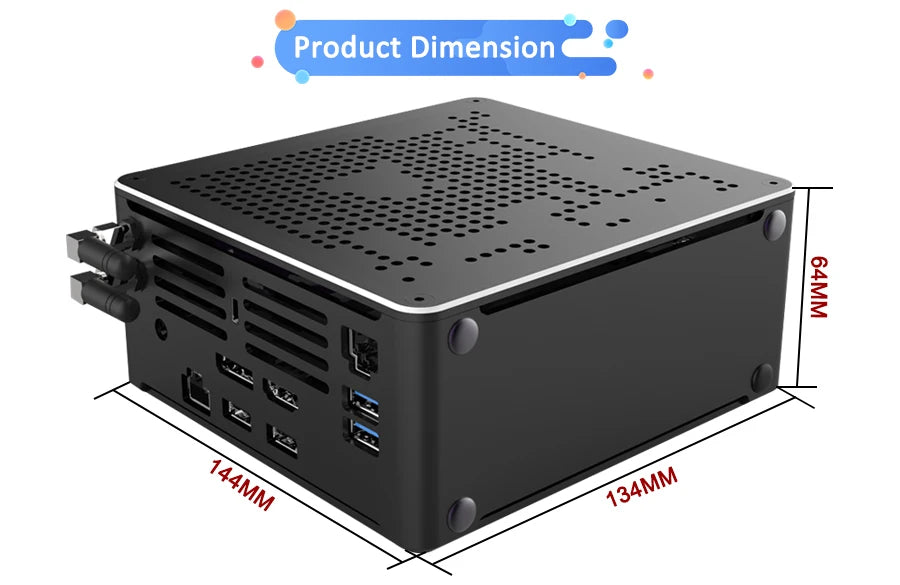 Powerful 8th Gen Mini PC Computer Core I5 8300H 64GB DDR4 MME 6*USB Ports Portable Office Mini Computer Embedded Mini Gaming PC