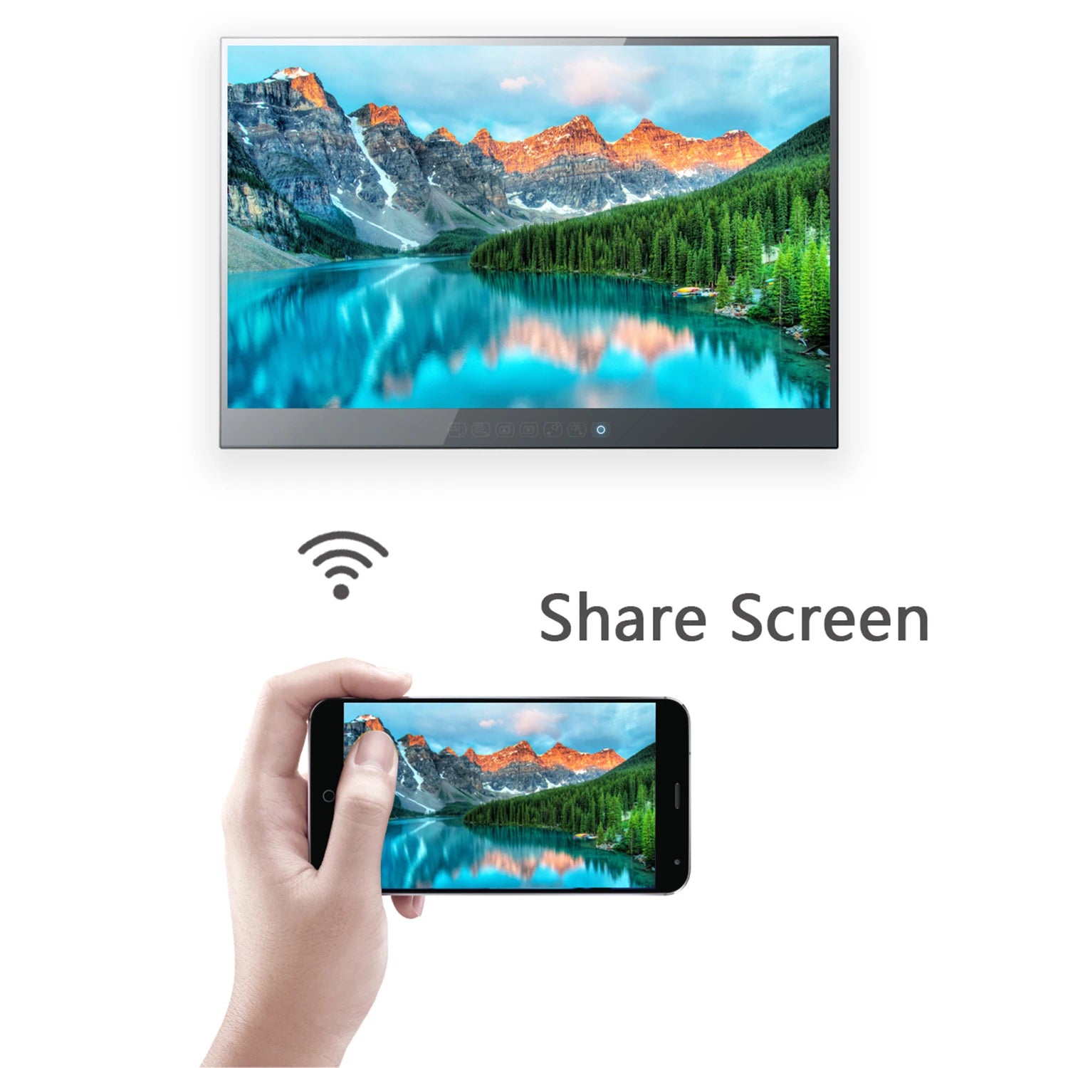 43 inches Smart LED Light Mirror TV Makeup Television Salon DTV Tuner Soulaca Living Room Decoration webOS System