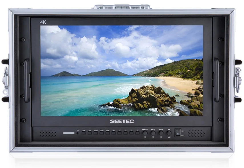 Seetec P173-9HSD-CO 17.3 Inch IPS 3G-SDI HDMI Broadcast Monitor with AV YPbPr Carry-on LCD Director Monitor with Suitcase