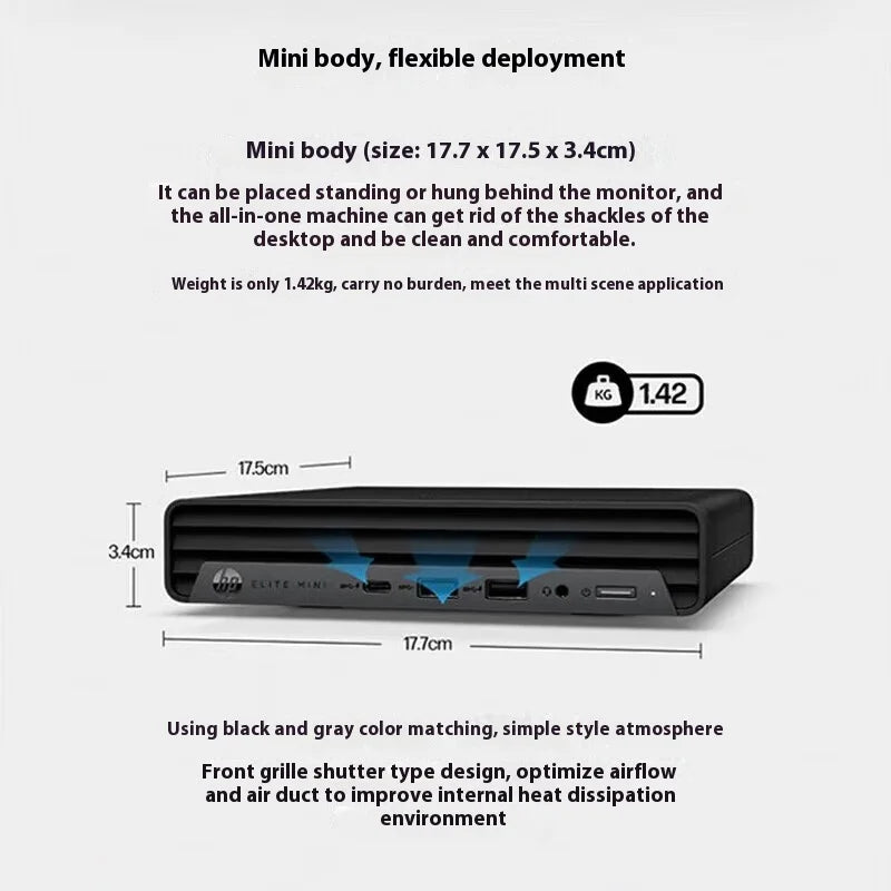 Bestselling H-P Pro Mini 400G9 DM Commercial Desktop Computer Mini Host G6900T 8G 512GSSD Customizable
