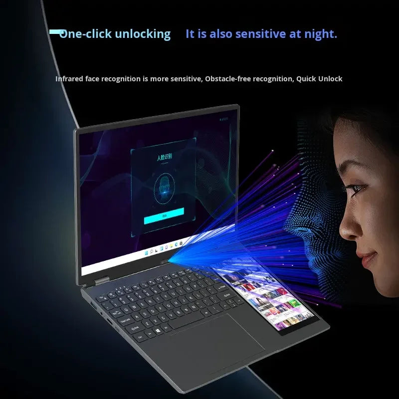 New Dual Screen 15.6inch+7inch Touch Screen Business Laptop Intel N95 Process 16G 32G RAM 256G 512G 1T SSD Can Be Customized