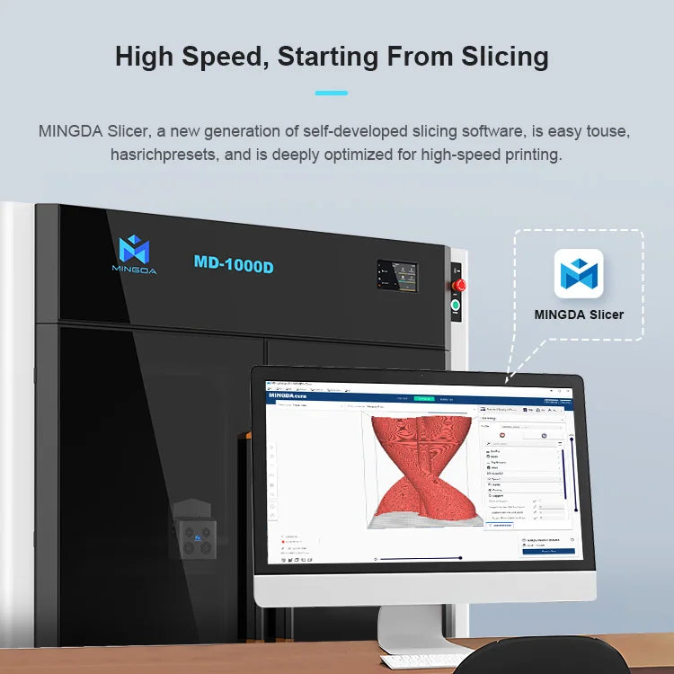 Mingda 3D MD-1000D Klipper High Performance Large Platform Carbon Finer 3d Printer 1000*1000*1000mm 3d Printer for Car Bumper