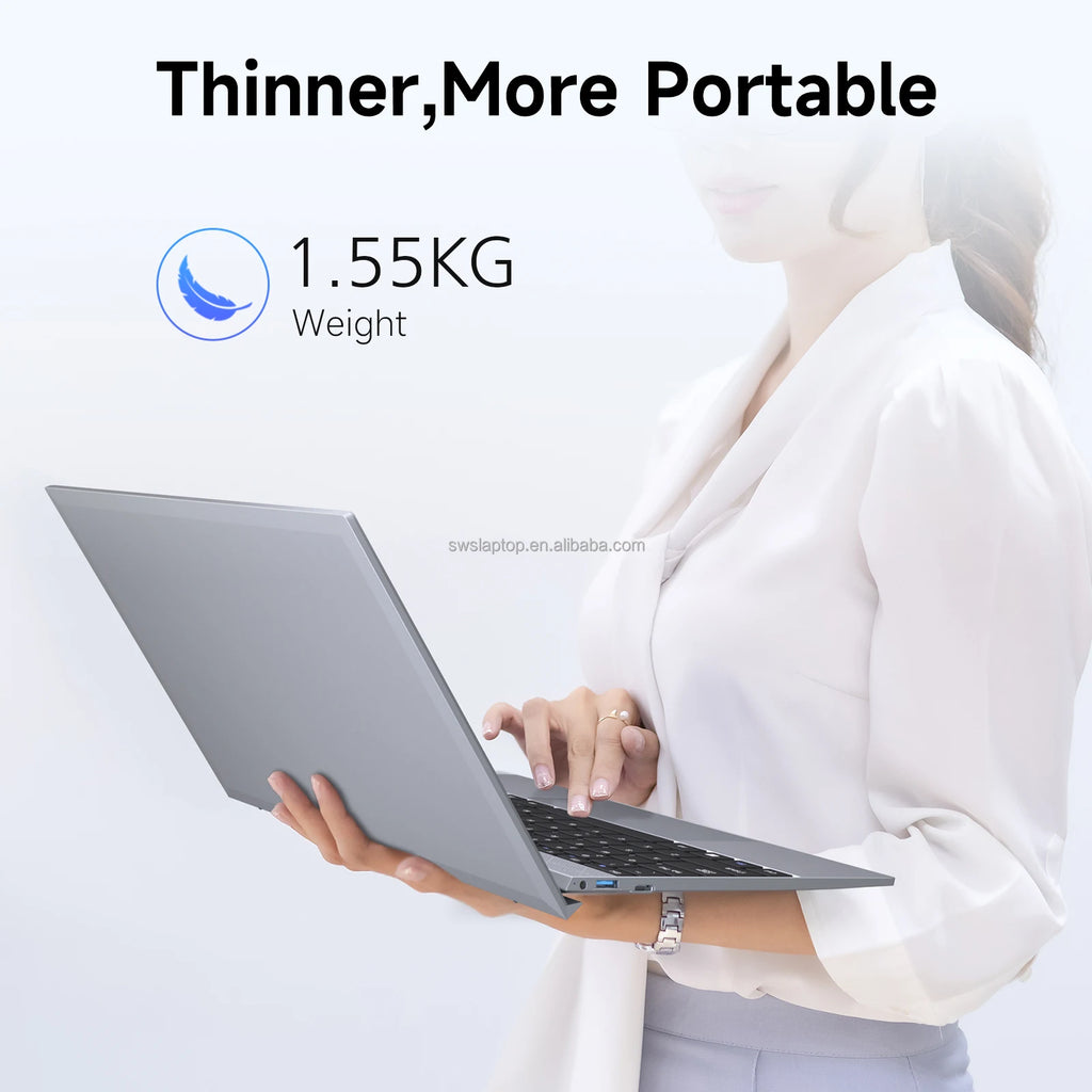 15.6" Laptop Computer 8GB RAM 512GB SSD Intel J3710 FHD IPS Display Wi-Fi 5 Windows 11 Laptop Business