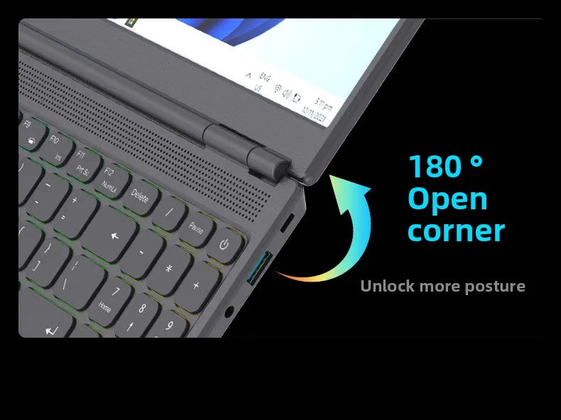 New Dual Screen 15.6inch+7inch Touch Screen Business Laptop Intel N95 Process 16G 32G RAM 256G 512G 1T SSD Can Be Customized