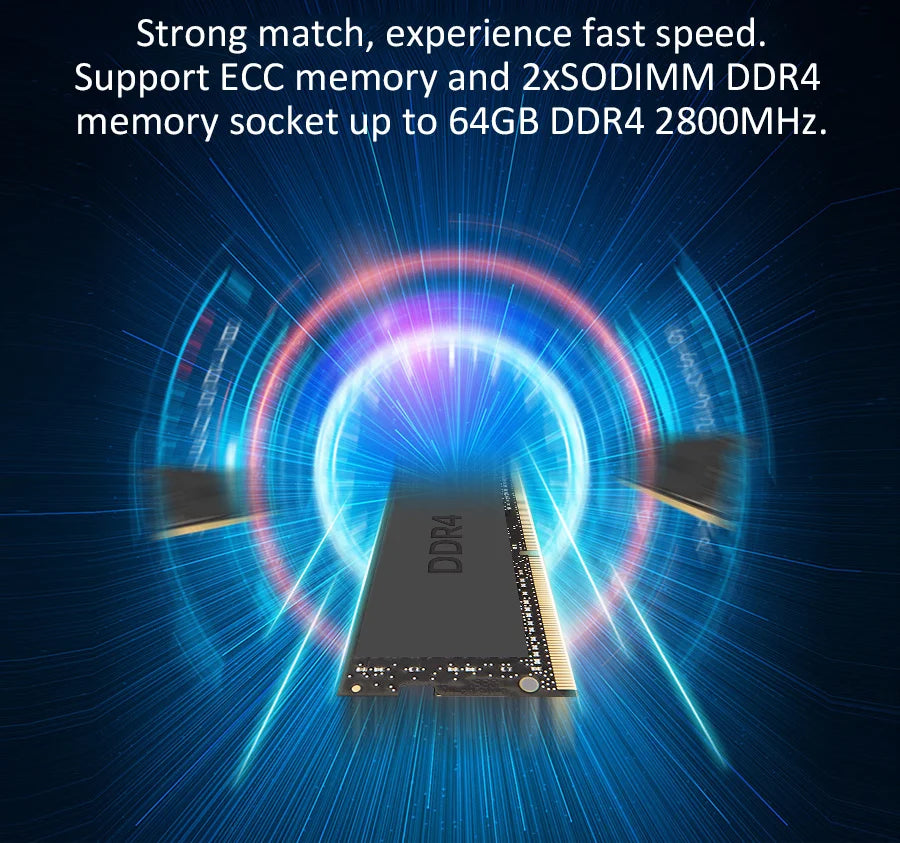 Intel Xeon 2176M ECC RAM Win11 Mini Gaming PC 2*DDR4 NVME 2Lans Office Gamer Desktop Mini Computer 2286M Web Mini Server Host