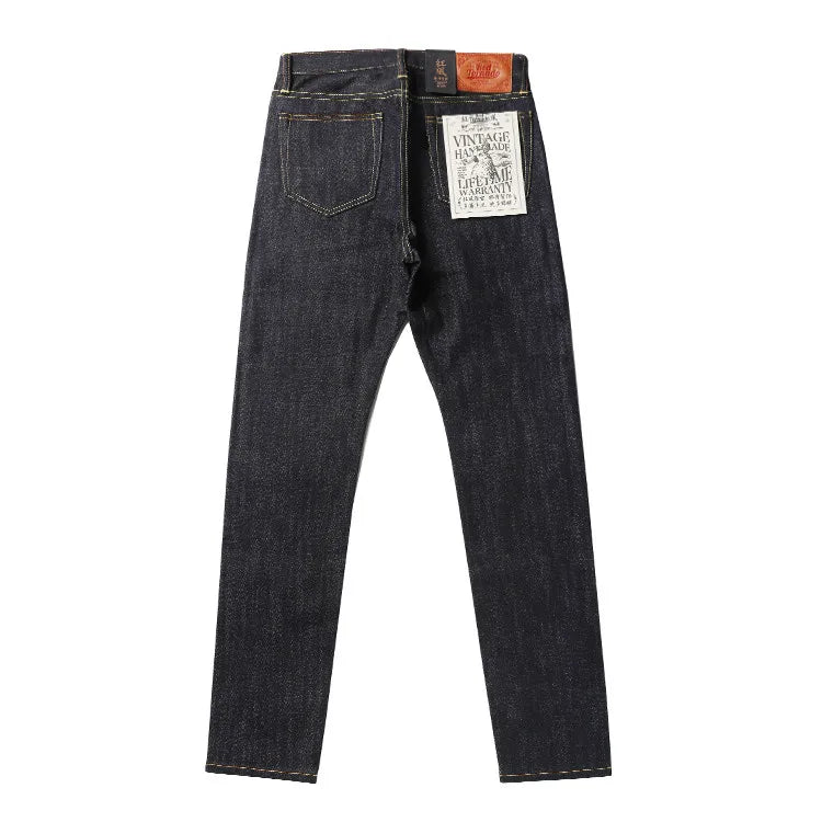 SD107-0001 Red Tornado Heavy Weight Indigo Selvage Unwashed Pants Unsanforised Thick Raw Denim Jean 17oz