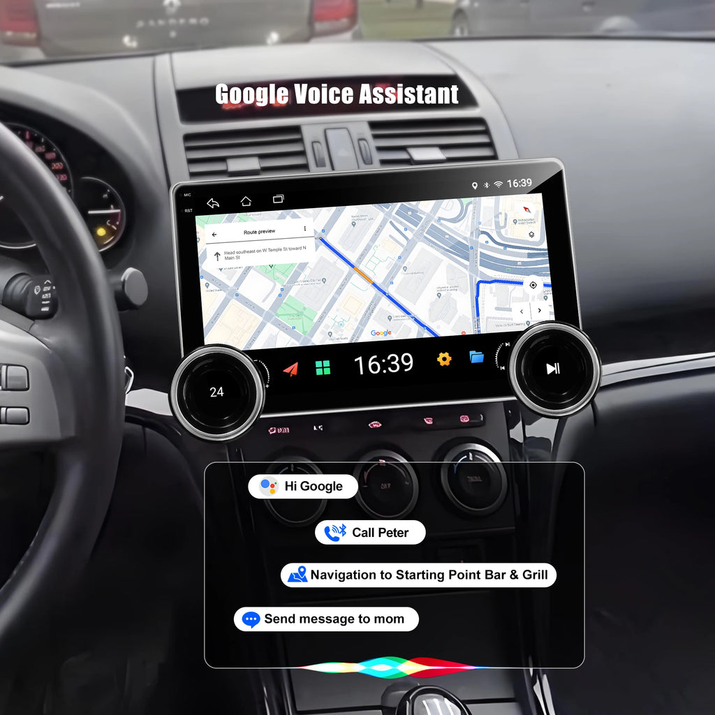 10.1Inch Universal Android Audio GPS Car Radio Double Knob 2K Diamond Wireless CarPlay DSP MirrorLink Amplifier Radio