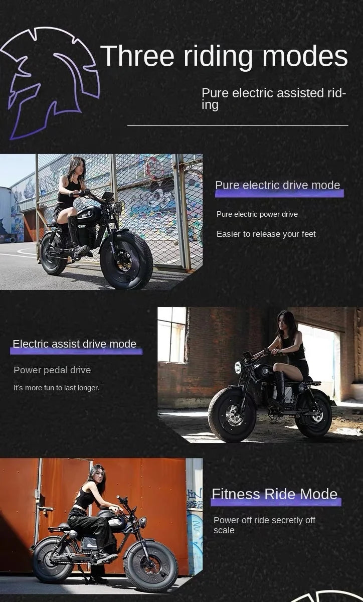 2025 Fatebike Ebike Reservation Remote Power off City Electric Bicycle Wide Fat Tire Electric Bike Outdoor Commuting E Bike