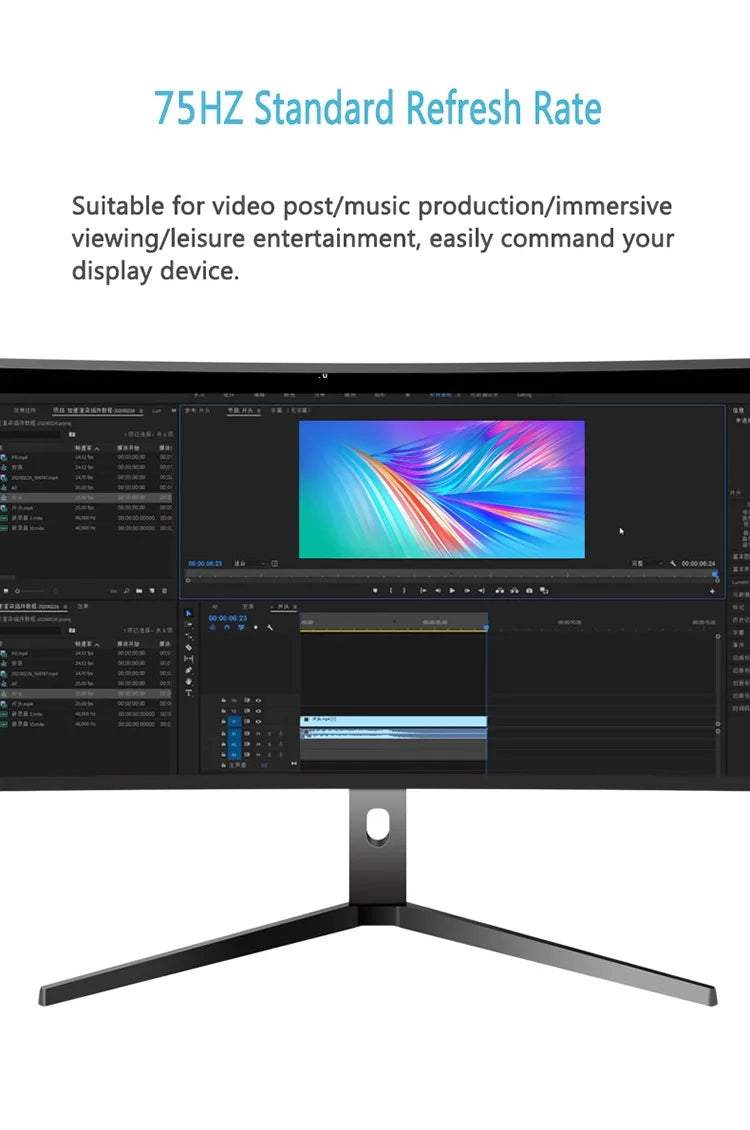 38 Inch 4K 75hz Gaming Desktop Computer 3840*1600 Curved Computer Monitor Gaming Pc Monitor