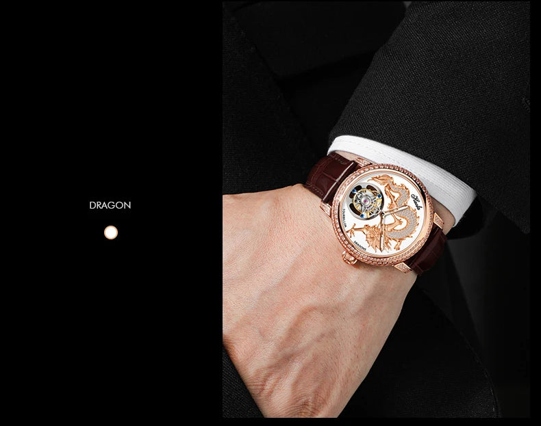 Haofa Couple Watch Luxury Tourbillon Watch Manual Movement Mechanical Wristwatch Sapphire Lovers Tourbillon Ladies Mens Watches