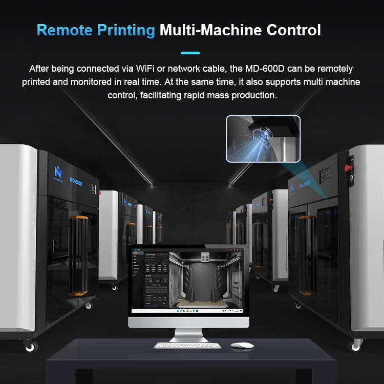 Mingda MD600D Fast 300mm/s Professional IDEX 3d Printer 600*600*600mm 3d Printer for Cars