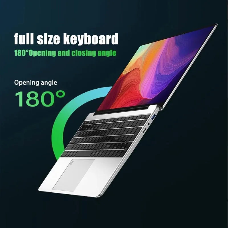 Laptops Brand New 15.6 Inch T156-N5095 1920*1080 IPS LPDDR4 8GB 32GB SSD 128GB 2TB M.2 2280 SATA Win10/11 Notebooks for Work