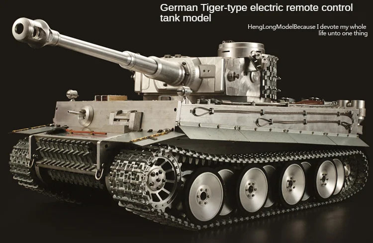 Full Metal Large Tank German Tiger Electric Remote Control Aluminum Alloy Model 2.4G Remote Control M1A2 Chariot