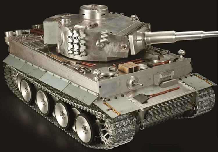 Full Metal Large Tank German Tiger Electric Remote Control Aluminum Alloy Model 2.4G Remote Control M1A2 Chariot