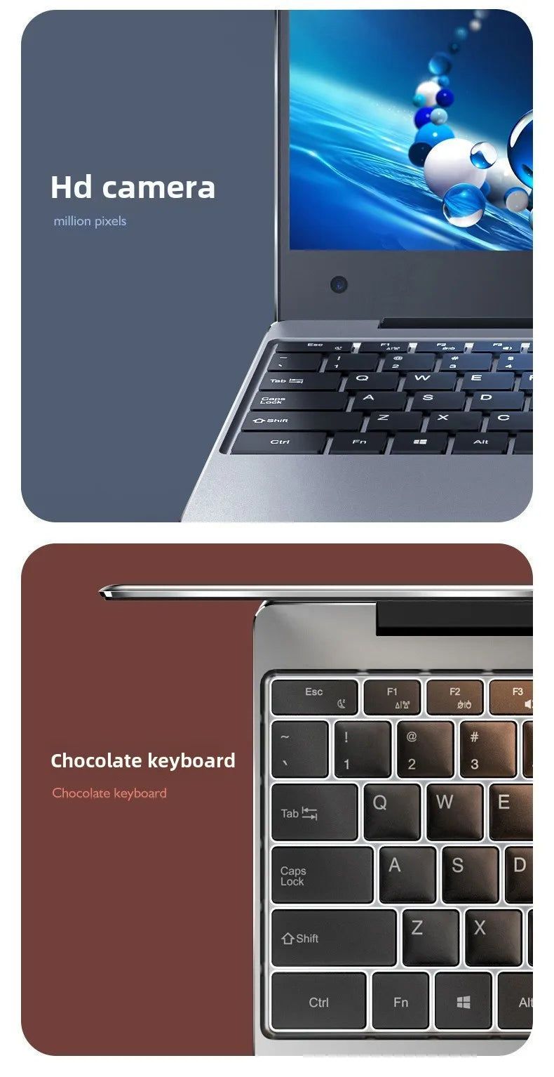 2025 Brand New 2.5K HD 15.6inch N95 Ultra-Thin Laptop Dual Intel High Performance Win 11 OS 1TB for Business Office & Gaming