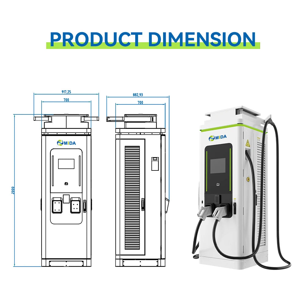 Customized 50kW Portable DC EV Charging Station CCS1/CCS2/GB/T Mobile EV Charger for Off-Grid Electric Vehicle Charging