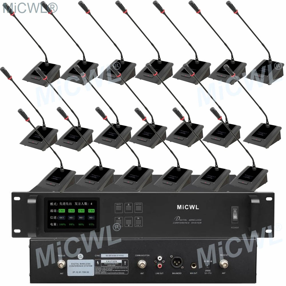 MiCWL 30 Desk Gooseneck Discussion Digital Wireless Conference Microphone Audio System 1 President 29 Delegate A10M Series