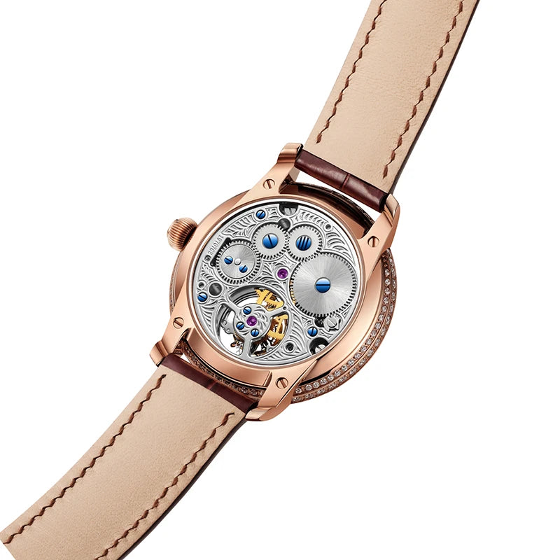 Haofa Couple Watch Luxury Tourbillon Watch Manual Movement Mechanical Wristwatch Sapphire Lovers Tourbillon Ladies Mens Watches