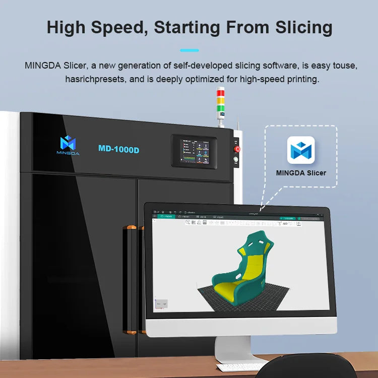 MD-1000D Large Format 1000mm Pla 3d Printer High Accuracy Car Part 3d Printing Machine