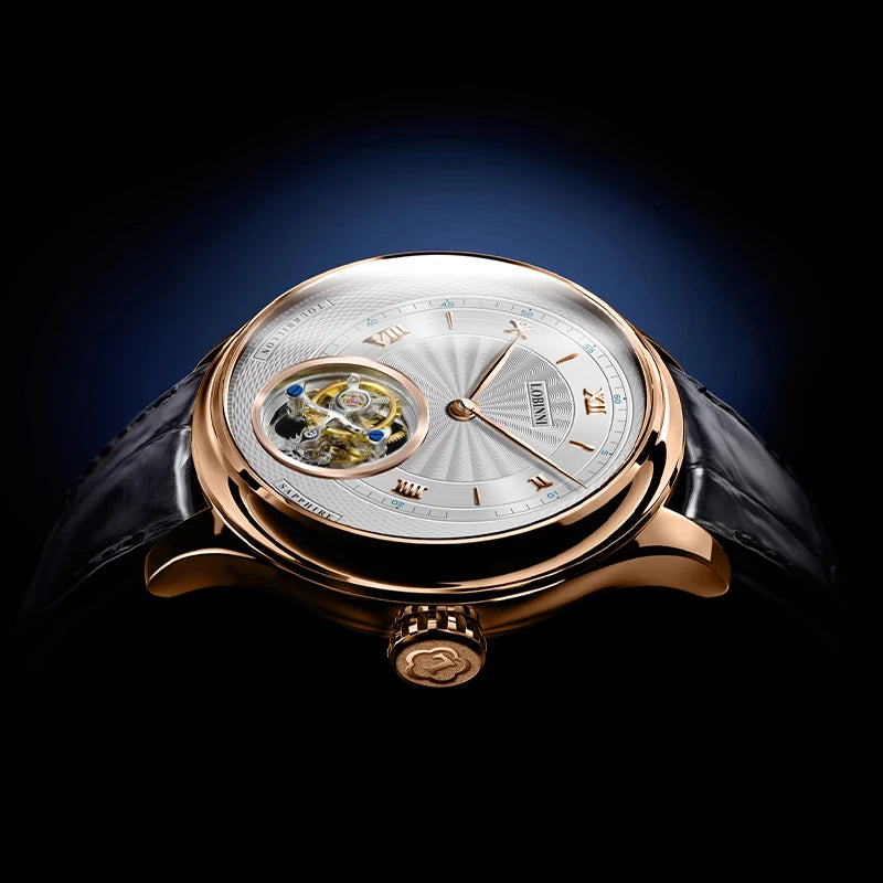 tourbillion luxury watch men,mens automatic wrist watches LOBINNI man dress waterproof skeleton mechanical wristwatch montre